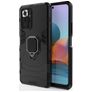 Mobigear Armor Ring Coque Xiaomi Redmi Note 10 Pro Coque arrière Rigide Anti-Chocs avec Anneau-Support - Noir