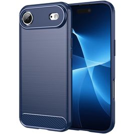 Mobigear Brushed Slim Coque iPhone Air Coque arrière en TPU Souple - Bleu