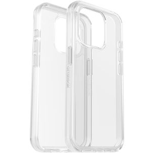 OtterBox Symmetry Coque Transparente iPhone 15 Pro Coque arrière Rigide Anti-Chocs - Transparent