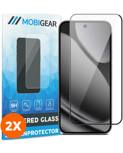 Mobigear Premium Google Pixel 10 Pro XL Verre trempé Protection d'écran - Compatible Coque - Noir (Lot de 2)