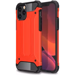 Mobigear Outdoor Coque iPhone 12 Pro Coque arrière Rigide Anti-Chocs - Rouge