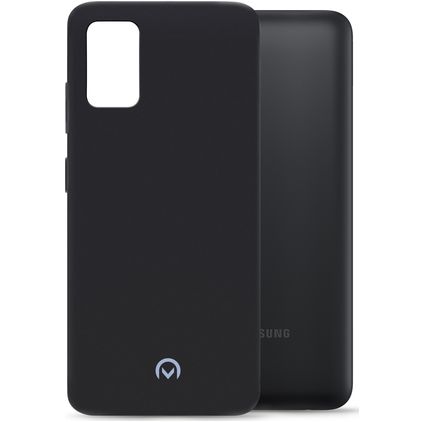 Mobilize Rubber Gelly Coque Samsung Galaxy A03s Coque arrière en TPU Souple - Matt Black