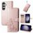 Mobigear Clover Housse Samsung Galaxy S23 FE Etui Porte-Monnaie - Rose doré