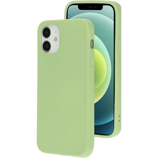Mobiparts Coque iPhone 12 Mini Coque arrière en Silicone - Pistache Green