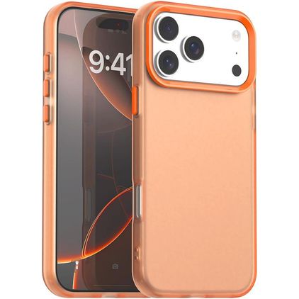 Mobigear Crystal Coque iPhone 17 Pro Coque arrière Rigide - Orange