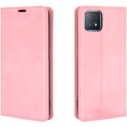 Mobigear Retro Slim Housse OPPO A73 5G Etui Porte-Monnaie - Rose