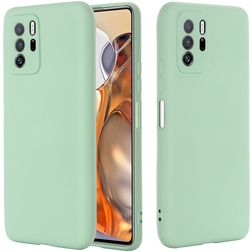 Mobigear Rubber Touch Coque POCO X3 GT Coque arrière en Silicone - Vert