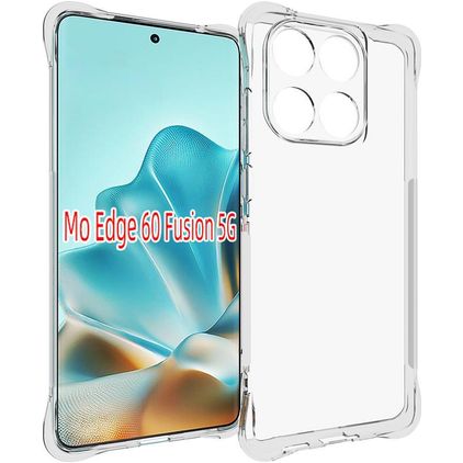 Mobigear Cushion Coque Transparente Motorola Edge 60 Fusion Coque arrière en TPU Souple - Transparent