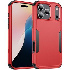Mobigear Ultra Tough Coque iPhone 17 Pro Max Coque arrière Rigide Anti-Chocs - Rouge