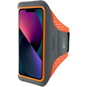 Mobiparts Comfort Fit Brassard Téléphone iPhone 13 Mini Brassard Coque de Sport en Neoprène - Neon Orange