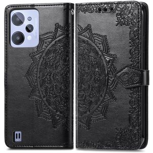 Mobigear Mandala Housse Realme C31 Etui Porte-Monnaie - Noir