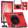 Mobigear SureGrip XGuard Coque Samsung Galaxy Tab S11 Ultra Coque arrière en Plastique rigide,Silicone + Porte-crayon + Bandoulière + Support Amovible - Rouge
