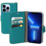 Mobiparts Saffiano Wallet Housse iPhone 13 Pro Etui Porte-Monnaie - Turquoise