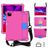 Mobigear HexStrap Coque iPad Air 5 (2022) Coque arrière en Plastique rigide,EVA + Porte-crayon + Bandoulière + Support Amovible - Rose