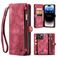 Caseme 008 Housse iPhone 15 Pro Etui avec Coque Détachable Porte-Monnaie - Rouge