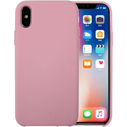 Mobigear Rubber Touch Coque iPhone XS Coque arrière en Silicone - Rose