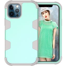 Mobigear Ultra Tough iPhone 12 Pro Max Plastique rigide Coque arrière Antichoc - Turquoise