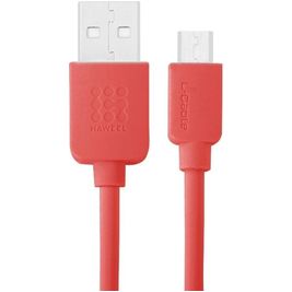 Haweel - Câble USB-A vers Micro USB 1 mètre - Rouge Haweel - Câble USB-A vers Micro USB 1 mètre - Rouge