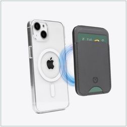 Valenta Card Wallet Stand - Porte Cartes en - 3 Cartes - Compatible MagSafe - Noir