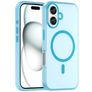 Mobigear Shockproof Coque iPhone 16 Plus MagSafe Coque arrière en TPU Souple - Bleu