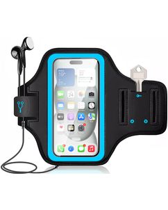 Mobigear Go Active Coque de Sport Brassard Brassard Téléphone en Neoprène - Large - Bleu