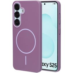 Mobiparts Slim Line Coque Samsung Galaxy S25 MagSafe Coque arrière Rigide - Imperial Purple