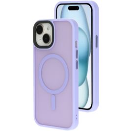 Mobiparts Hardcover Coque iPhone 15 MagSafe Coque arrière Rigide - Satin Lila