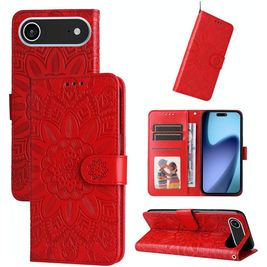 Mobigear Sunflower Housse iPhone Air Etui Porte-Monnaie - Rouge