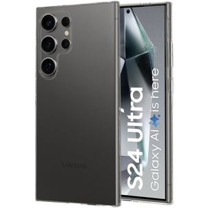 Mobiparts Classic Coque Transparente Samsung Galaxy S24 Ultra Coque arrière en TPU Souple - Transparent