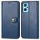 Mobigear Snap Button Housse OPPO A76 Etui Porte-Monnaie - Bleu