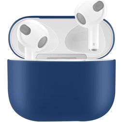 Mobigear Colors Coque Apple AirPods 3 Coque en Silicone Souple - Dark Blue