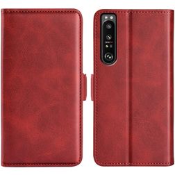 Mobigear Slim Magnet Housse Sony Xperia 1 IV Etui Porte-Monnaie - Rouge