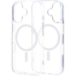 Mobiparts Hardcover Coque Transparente iPhone 16 MagSafe Coque arrière Rigide - Transparent