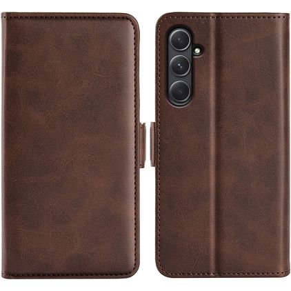 Mobigear Slim Magnet Housse Samsung Galaxy A55 Etui Porte-Monnaie - Marron
