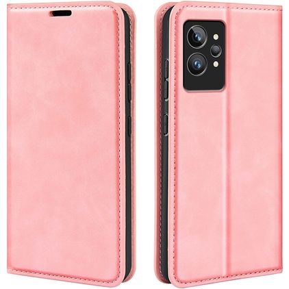 Mobigear Retro Slim Housse Realme GT2 Pro Etui Porte-Monnaie - Rose