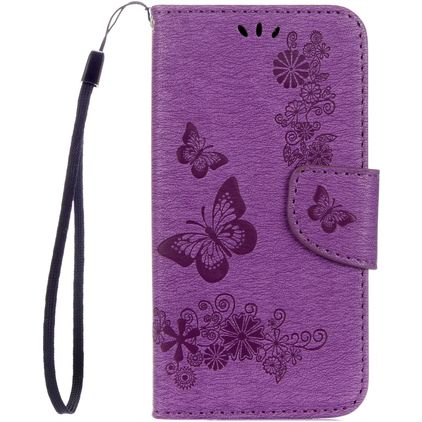 Mobigear Butterfly Housse Samsung Galaxy S8 Etui Porte-Monnaie - Violet