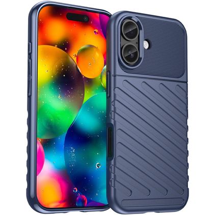 Mobigear Groove Coque iPhone 17 Coque arrière en TPU Souple - Bleu