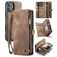 Caseme 008 Housse iPhone 16 Etui avec Coque Détachable Porte-Monnaie - Marron