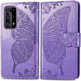 Mobigear Butterfly Housse Huawei P40 Pro Etui Porte-Monnaie - Violet