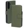 Mobiparts Housse Samsung Galaxy A35 Etui en Cuir Véritable Porte-Monnaie - Vert