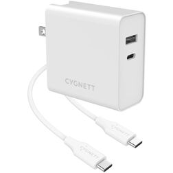 Cygnett Powerplus - Double USB / USB-C Chargeur USB-C 1 mètre Power Delivery 60W - Blanc