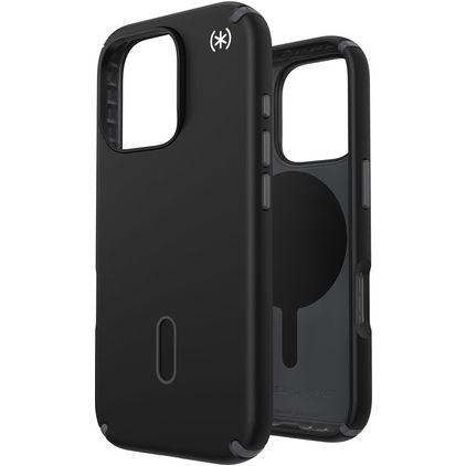 Speck Presidio2 Pro Coque iPhone 16 Pro MagSafe Coque arrière Rigide Anti-Chocs - Noir