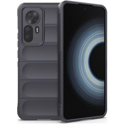 Mobigear Bumpy Xiaomi 12T TPU souple Coque arrière - Gris anthracite