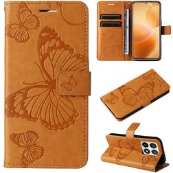 Mobigear Butterfly Housse Xiaomi 14T Pro Etui Porte-Monnaie - Cognac