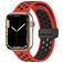 Mobigear Sport Plus Mag Bracelet Silicone Apple Watch Fermeture magnétique - 49/46/45/44 mm - Noir / Rouge
