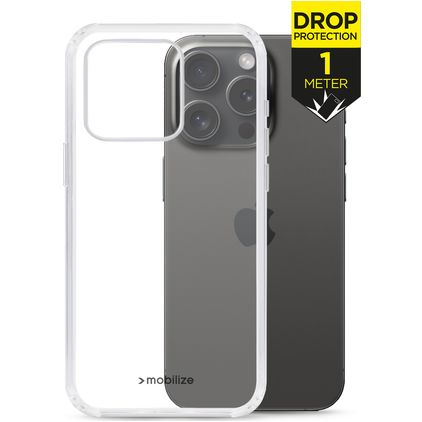 Mobilize Naked Protection Transparent iPhone 15 Pro Plastique rigide Coque arrière Antichoc - Transparent