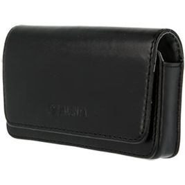 Valenta Arezzo Etui de ceinture en Cuir Véritable (max 12,5 cm x 6 cm) - Pochette de ceinture - Holster - Noir