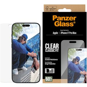 PanzerGlass Classic Fit iPhone 17 Pro Max Verre trempé Protection d'écran - Compatible Coque