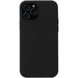 Mobigear Rubber Touch Coque iPhone 13 Coque arrière en Silicone - Noir