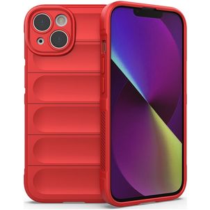 Mobigear Bumpy Coque iPhone 14 Coque arrière en TPU Souple - Rouge
